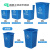 无盖分类垃圾桶敞口大容量物业小区环卫户外公园长方形垃圾箱 绿 绿色厨余垃圾扁平款20L