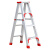 南盼 R 铝合金人字梯加厚折叠梯子双侧梯工程梯 铝合金梯子1.2米高红
