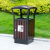 户外垃圾桶不锈钢室外别墅庭院公园景区果皮箱大号单桶环卫垃圾箱 MX5211黄实木