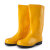 劳保佳 钢板防砸雨鞋 PVC劳保雨靴带钢头黄色1双装41码