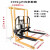 叉车手动液压电动堆高升降小型微型小搬运车升高便携式电随车 加强液压200公斤升0.85米直轮货