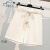 织姬连衣裙女夏季2024夏天新款女装套装气质显瘦小个子洋气减龄女装潮 白色套装 M(85-105斤)