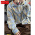 赢诺（yingnuo）大码vintage格纹衬衫男新款韩版潮流学生小众大码宽松长袖衬衣男 黄格 3XL