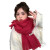 言芳诺白色流苏围巾女冬季2023新款韩系高级感氛围保暖围脖纯色日系可爱 红色 165cm