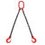 得一 吊具  吊环吊钩挂钩 G80锰钢起重链条吊索具 组合吊链工具 单位：套 3吨0.5米双链 