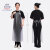 防水围裙防油PVC厚透明塑料长款食堂厨房餐饮水产专用男女工作服 35丝透明长95宽70厘米
