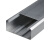 铝合金面板线槽120*50智能充电桩插座86型面板开关多功能方线槽 堵头银灰色