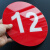号码贴亚克力数字号码牌机器设备编号贴机台序号指示标识牌子餐厅 红色1100YB01100 15x15cm