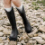 高筒雨鞋女款成人时尚网红新款雨靴日系长筒水鞋防滑防水耐磨胶鞋 棕色【加绒套-可拆卸】 36