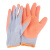 安迪乳胶掌浸涤棉劳保手套 耐磨防油防水耐酸碱手套 工地机械手套 橙色 XS 实用装(12双)