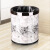 急 垃圾桶创意圾简约现代办公厨房卫生间厕所酒店 10L银圈-白色大理石纹