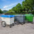 伏加瑞伏加瑞400L保洁车手推塑料环卫垃圾车大号户外垃圾桶市政物业垃圾清运车 绿色 整车带盖