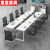 会议桌长桌简约现代办公桌椅组合会议室长条桌子工作台培训员工位 白色板白架 长360宽120高75可坐12人