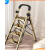 铝合金梯子安全加厚折叠室内多功能人字梯伸缩楼梯小扶梯 钛灰色 五步梯 顶踏板加宽至18c