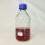补料瓶发酵罐取样瓶废液瓶缓冲瓶负压吸引器取样瓶流动液相瓶GL45塑料孔盖试剂瓶单通两通三通四通 100ml透明蓝盖瓶