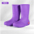 新款雨鞋女士高筒雨靴中筒防滑防水加绒胶鞋套鞋时尚高筒耐磨水鞋 梦幻紫(中筒-26cm左右) 40