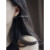 蔻娜施华洛世奇皓黑色扇形耳环新款冷淡风耳钉小众感韩国气质简约耳饰 金色