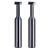 HYU55度T型高光铝用钨钢铣刀铣铝专用T型槽刀不锈钢T形立铣刀 黑色 3.0x2.0x50