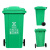 志而达 分类回收垃圾桶 材质PE聚乙烯 颜色绿色 容量240L 类型带轮带盖(集港专用)
