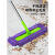 家用平板拖把雪尼尔大号面板加厚加宽拖布干湿两用一拖净可伸缩 50雪尼尔长绒紫共2布刮水器