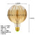 创意网红灯饰暖光灯菠萝爱迪生灯泡E27螺口LED灯丝灯装饰艺术吊灯 平顶金色 4_暖白