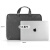 得力（deli） 便携式公文包 拉链式手提包文件袋 休闲时尚商务办公电脑包会议包 灰色(高档电脑/IPAD包) 1个装