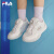 斐乐（FILA）童鞋跑步鞋2023夏季新款男女小童防滑网面透气运动鞋 斐乐白日岩灰WW 28码28码内长175cm