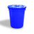 亨仕臣 大号加厚塑料桶大容量储水桶发酵酿酒胶桶 小区户外垃圾桶铁把手 加厚100型49.0*51.5cm 60L蓝色带盖