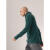 始祖鸟（ARC’TERYX）HALLAM系列男士毛衣 透气保暖亲肤羊毛连帽针织衫 墨绿色 Pytheas S