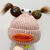 LEOSOXS可爱搞怪针织帽子女网红潮人街拍学生包头冷帽冬季加厚保暖护耳帽 绿色 M(56-58cm)