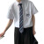 DK成人礼西服套装男十八岁dk制服基础款短袖白衬衫夏季薄款学宽松日 白色 XL(建议120-140斤)