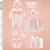 RB KIDS夏季婴幼儿满月礼物套装玩具女宝宝满月高端新生儿衣服礼盒 花朵粉色春秋套装礼盒B款 73cm（3-6个月）百天礼