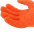 赫思迪格 颗粒止滑手套 耐磨耐油耐酸碱 棉毛浸塑手套 虎口加固 防滑手套 橘色5双 JG-1681