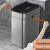 智能感应式垃圾桶厨房自动打包客厅厕所卫生间办公室大号 60L不锈钢色自动打包[别墅 12L以上