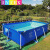 莫肖尔充气游泳池超大成人intex号儿童家用加厚支架水池养鱼池宠物洗澡 INTEX2.2X1.5X0.6米(长宽高)
