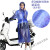 带袖连衣裙雨衣踏板电动车旅游韩国时尚成人徒步有袖步行雨衣雨裙 紫蓝色(波点) XXL