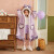 圣玫雪儿童睡袍秋冬季加厚法兰绒女童宝宝珊瑚绒睡衣家居服 紫色 150(145-155)