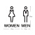 立体男女洗手间标识创意卫生间标识牌卫生间指示牌厕所门牌WC标牌 金色男女共用 20x6cm