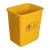 适用废弃物垃圾桶黄色无盖桶加厚塑料污物桶废物医院生活灰色小号 2L黄色无盖桶