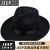 吉普（JEEP）礼帽男防晒大帽檐复古上海滩帽子新郎帽子黑色英伦爵士礼帽男士 经典黑色 M(56-58cm)均码