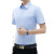 安巧象 夏季商务衬衫男士短袖工作服职业装纯色衬衣 短袖蓝色 备注尺码（38-44） 
