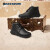 斯凯奇（Skechers）男新款商务工作靴纯色百搭耐穿休闲高帮皮鞋 黑色/BLK 39.5