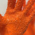 劳保手套塑胶防滑耐油耐酸碱防腐蚀电镀化工橡胶工业工地防护 桔色颗粒止滑5双 XL