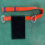 单腰安全带弹簧腰带架子工施工保险带电工安全腰带工地安全带 国标子母扣红色安全带 简易款