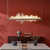 定制简约现代新中式长条形餐厅吊灯中国风禅意冰山茶室书房样板间 8003-150CM