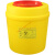垃圾桶一次性锐器盒废弃针头利器盒医院诊所方形圆形黄色垃圾桶 6.5L圆形【15+1】