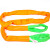 国标工业柔性吊装带双扣环形3/5/10吨起重圆形软吊带吊车吊树吊绳 2吨5米 橘色绿色