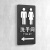 户外竖式洗手间门牌男女卫生间指示牌公共厕所方向指引牌大号带箭头左右方向导视牌温馨提示牌3d立体标志定 银色 女 30x11.5cm