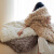 萨蒙路易（SRMOROER）阿尔巴卡狐狸毛午休毯剪绒沙发盖毯兔毛短绒毛毯高级轻奢休闲毯 阿尔巴卡玛奇朵 100x150cm