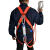 全身五点式安全带高空作业户外保险带电工耐磨缓冲包安全绳双挂钩 单小钩3米